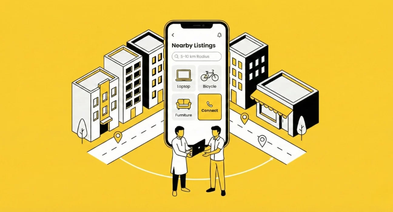 Future of online marketplaces in India showing hyperlocal classifieds connecting local buyers and sellers directly