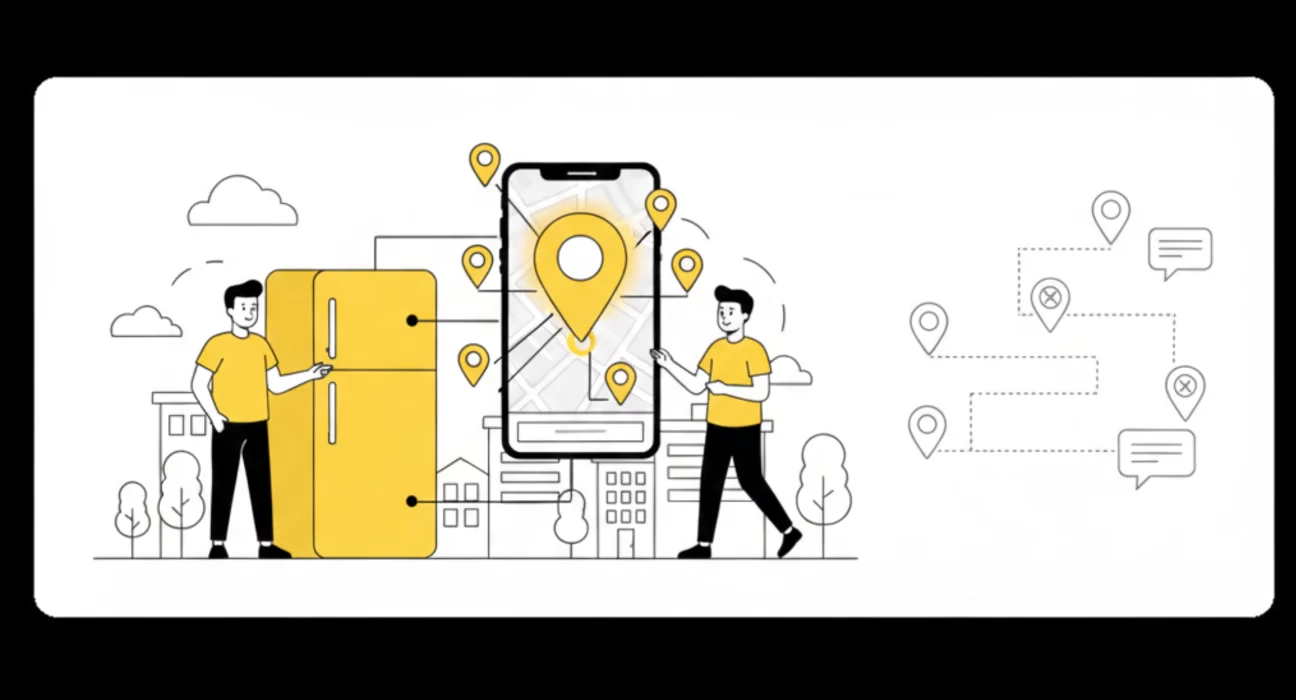 Seller using location details to connect with nearby buyers and sell items faster on Sympl