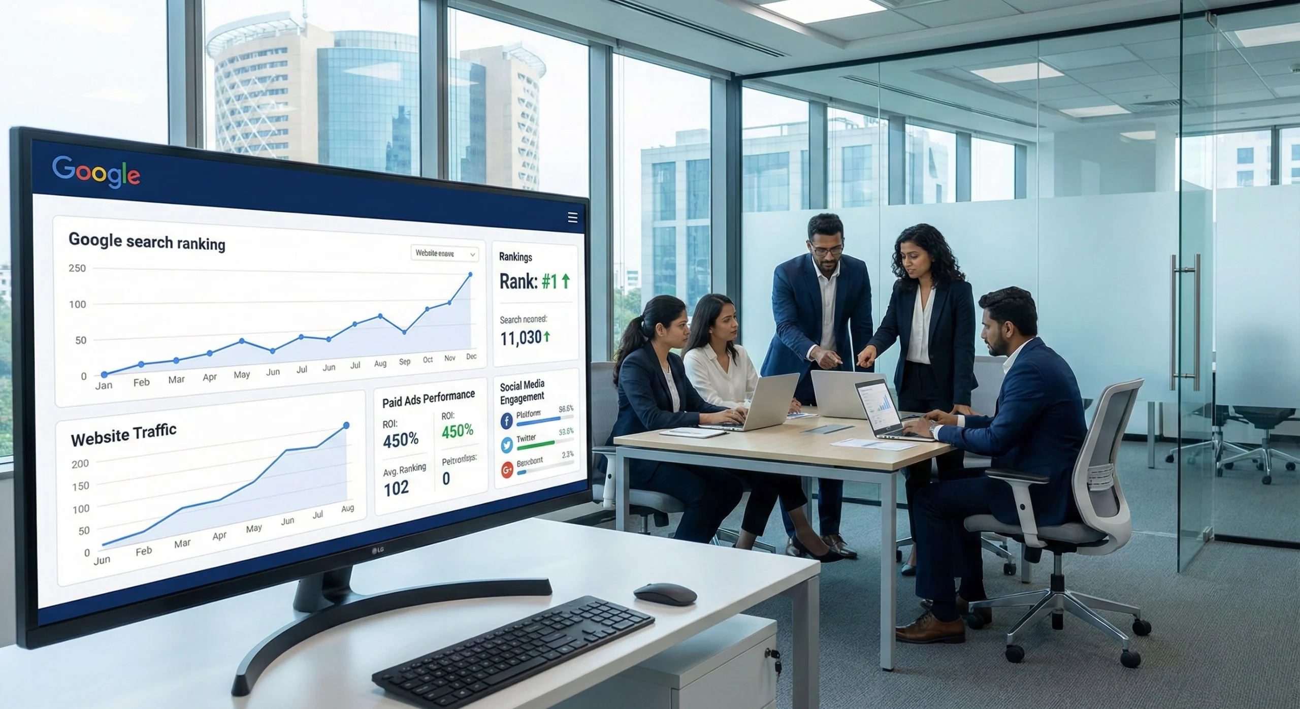 Top 10 Digital Marketing Companies in Hyderabad offering SEO, PPC, social media marketing and web development services
